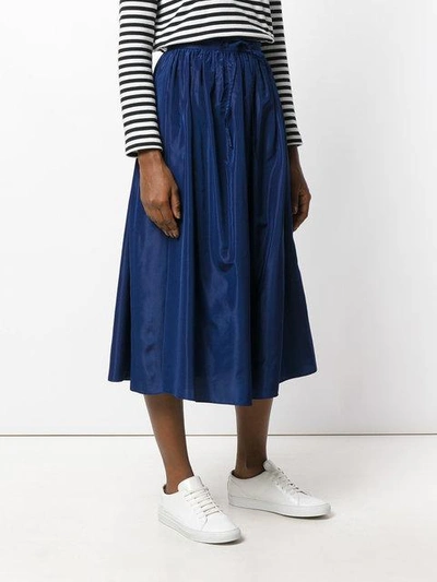 Shop Kenzo Flared Midi-skirt - Blue