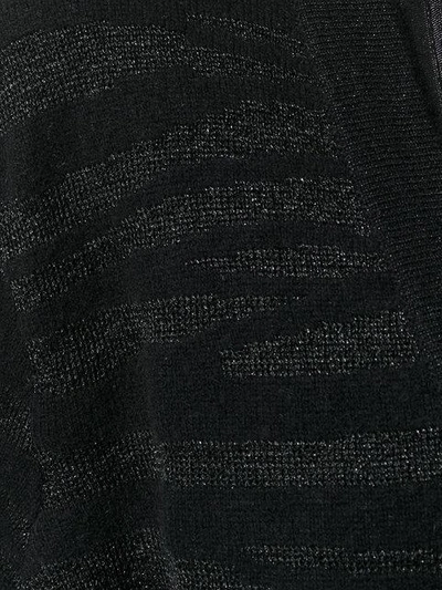 Shop Allude Tonal Zebra Pattern Cardigan In Black