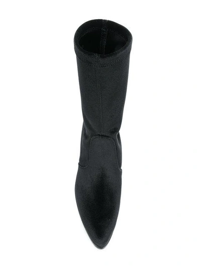 Shop Stuart Weitzman Prancer Boots In Black