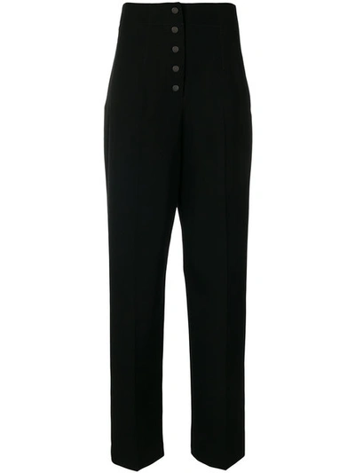 Stella Mccartney High Waisted Trousers In Black