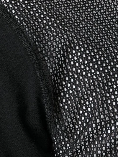 Shop Versace Mesh Panel T-shirt In Black