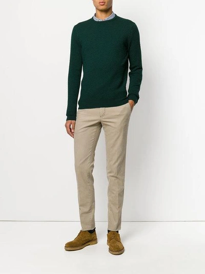 Shop Barba Classic Knitted Sweater - Green