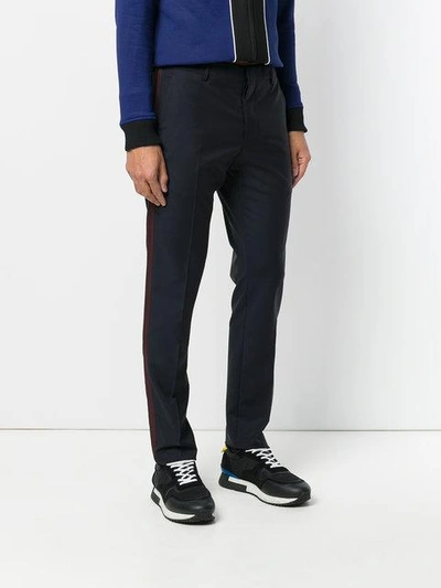 Shop Valentino Tailored Stripe Panel Trousers