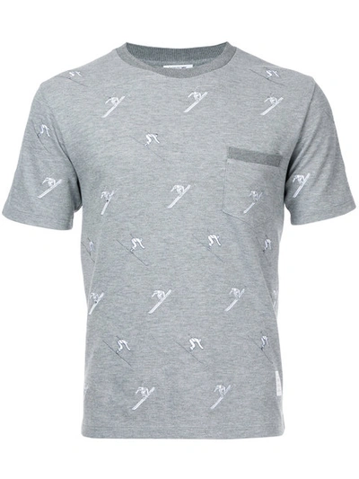 Shop Thom Browne Ski Embroidery T-shirt