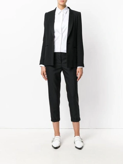 Shop Thom Browne Cropped Cigarette Trousers