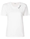 Saint Laurent Loulou Print Boyfriend T-shirt In White