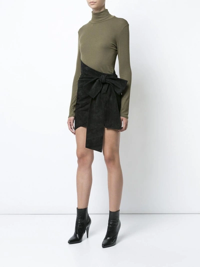 Shop Saint Laurent Large Bow Skirt