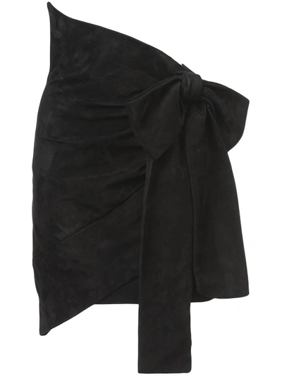 Shop Saint Laurent Large Bow Skirt
