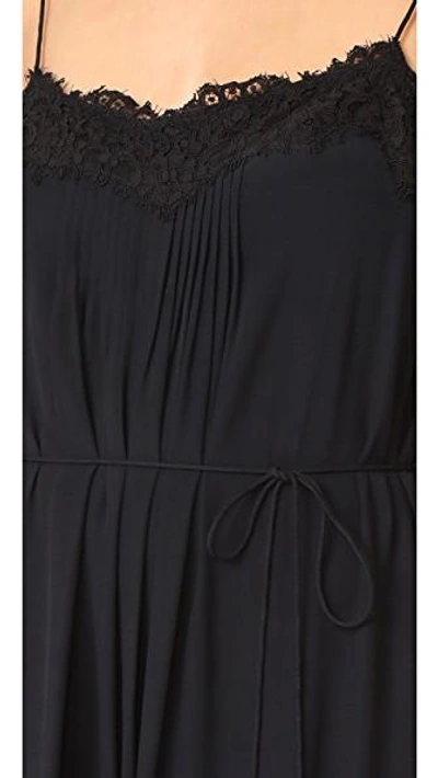 Zimmermann Lace Trim Crepe Jumpsuit In Black