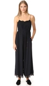 Zimmermann Lace Trim Crepe Jumpsuit In Black