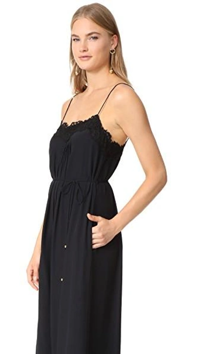 Zimmermann Lace Trim Crepe Jumpsuit In Black