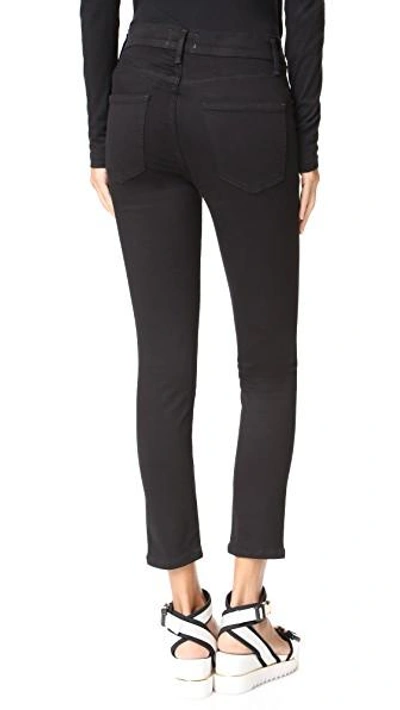 Shop Agolde Sophie High Rise Skinny Crop Jeans In Jet