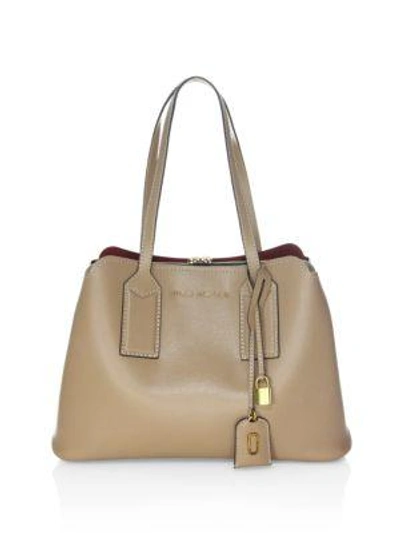 Shop Marc Jacobs Chain Snapshot Crossbody With Motif Webbing Strap In Chocolate