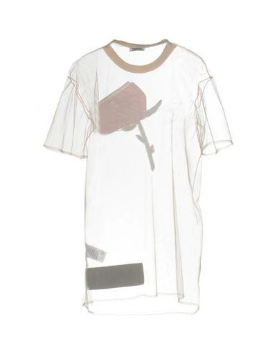 Shop Au Jour Le Jour T-shirts In Pale Pink