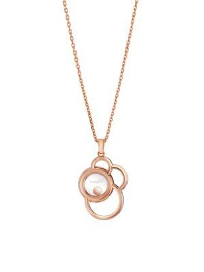 Shop Chopard Happy Dreams Diamond & 18k Rose Gold Necklace