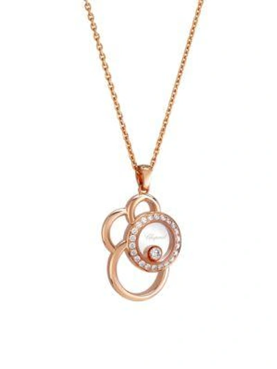 Shop Chopard Happy Dreams Diamond & 18k Rose Gold Necklace