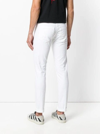 Shop Dondup Slim-fit Jeans In White