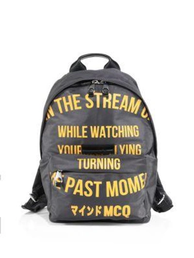 Mcq By Alexander Mcqueen Classic Printed Backpack In Black