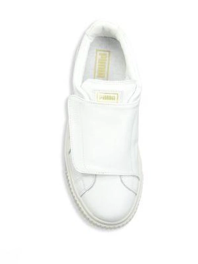 Shop Puma Basket Platform Sneakers In White