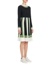 VALENTINO Colorblock Long Sleeve Shift Dress