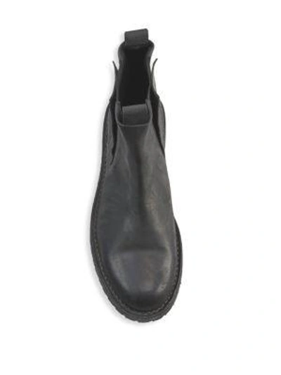 Shop Diesel Dopper Leather Boots In Grey