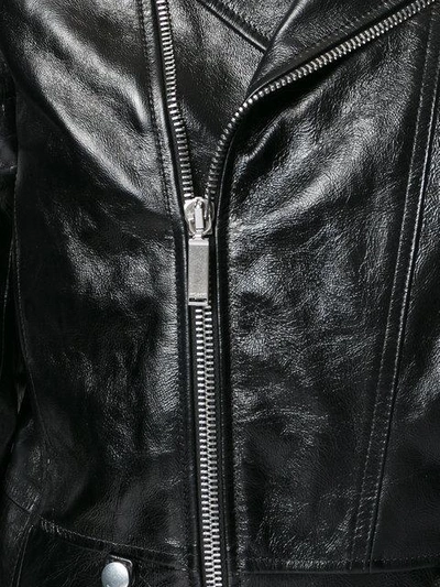Shop Saint Laurent Classic Leather Biker Jacket