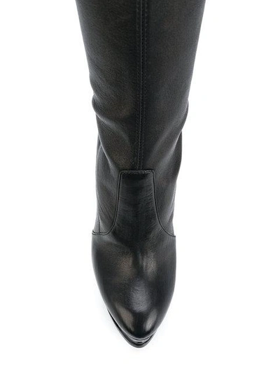 Shop Casadei Over-the-knee Platform Boots - Black