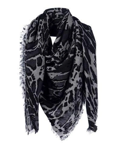 Roberto Cavalli Square Scarf In Black