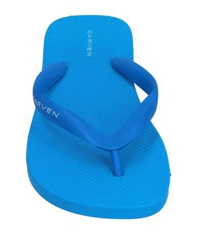 Shop Carven Flip Flops In Azure