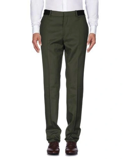 Shop Alexander Mcqueen Casual Pants In Military Green