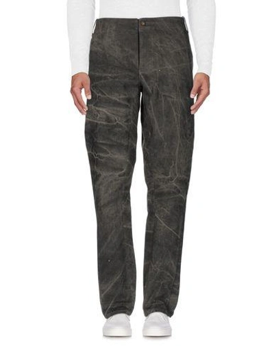 Shop Abasi Rosborough Denim Pants In Steel Grey