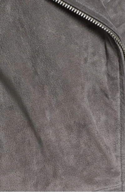 Shop Blanknyc Suede Moto Jacket In Silver Screen