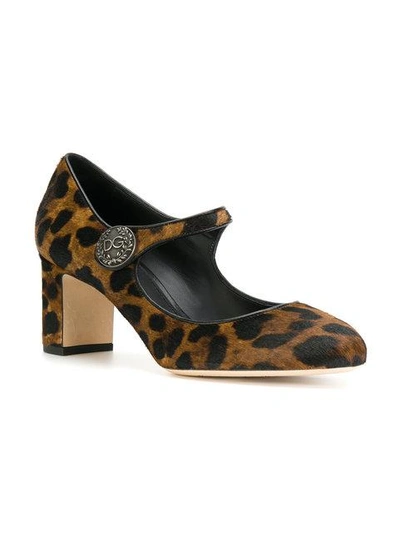 Shop Dolce & Gabbana Leopard Print Mary Jane Pumps