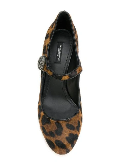 Shop Dolce & Gabbana Leopard Print Mary Jane Pumps