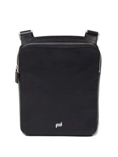 Shop Porsche Design Shyrt Leather Shoulder Bag In Black