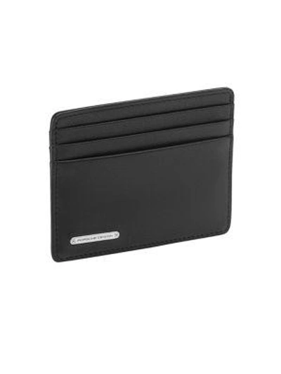 Shop Porsche Design Cl2 2.0 Leather Card Holder In Black