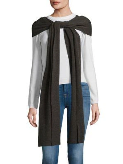 Helmut Lang Knitted Wrap-around Scarf In Flint