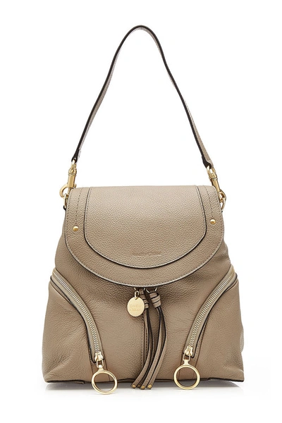 See By Chloé Leather Backpack In Beige