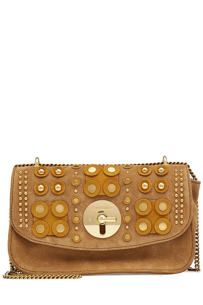 See By Chloé Embellished Suede Shoulder Bag In Brown