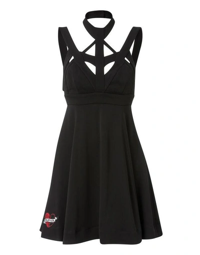 Shop Philipp Plein Short Dress Alice In Black