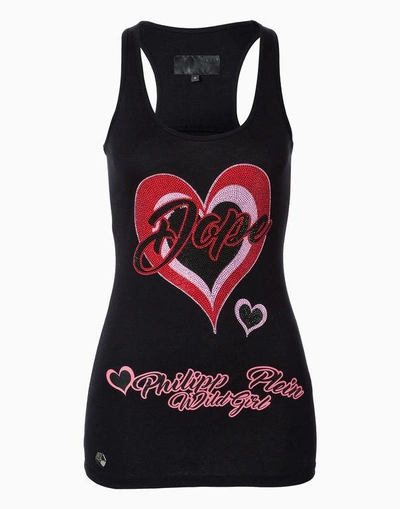 Shop Philipp Plein Tank Top "tokyns Sahr" In Black