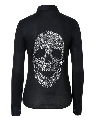 Shop Philipp Plein Shirt "crystal Diva" In Black