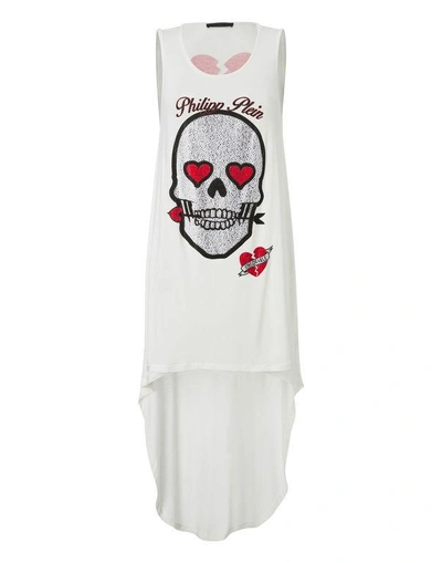 Shop Philipp Plein T-shirt Dress "bombay Lee" In White