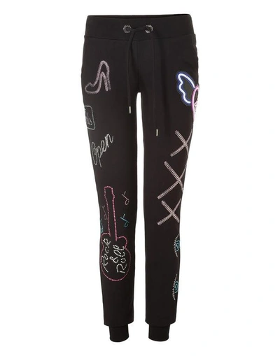 Philipp Plein Jogging Trousers "dixie Circle" In Black