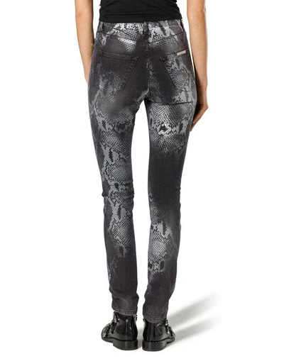 Shop Philipp Plein High Waist Jegging "chanels" In Black Stone