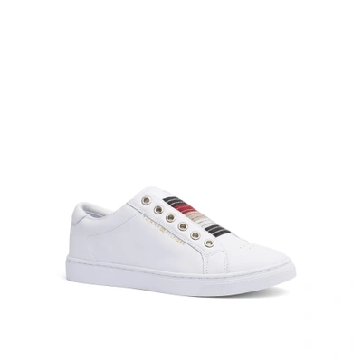 Tommy Hilfiger Stripe Leather Sneaker - White