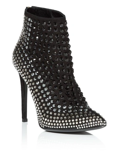 Shop Philipp Plein Wse0040 - Boots Lo-heels Low "serenella" In Black/light Gold