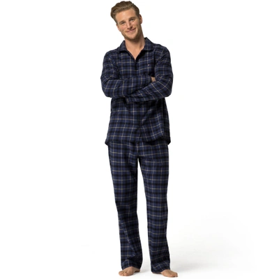 Tommy Hilfiger Plaid Flannel Pajama Set - Blueprint/blueprint