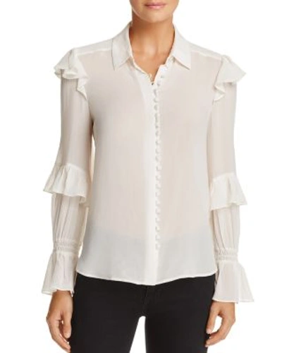 Shop Frame Victorian Ruffle Blouse In Off White