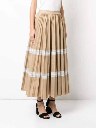 Shop Huishan Zhang Contrast Stripe Skirt